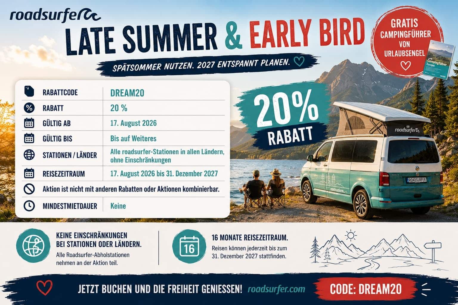 roadsurfer Gutschein | Aktionscode Rabattcode